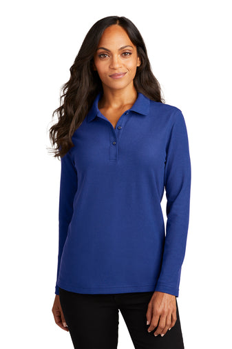 Port Authority® Ladies Silk Touch™ Long Sleeve Polo (KAC-L500LS)