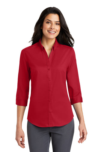 Port Authority® Ladies 3/4-Sleeve SuperPro™ Twill Shirt (KAC-L665)