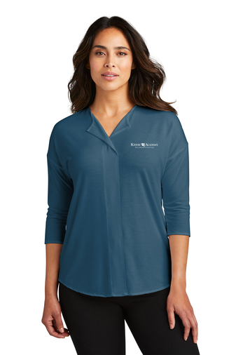 Port Authority® Ladies Concept 3/4-Sleeve Soft Split Neck Top (KAC-LK5433)