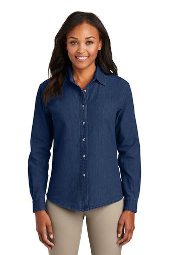 Port & Company® - Ladies Long Sleeve Value Denim Shirt (KAC-LSP10)